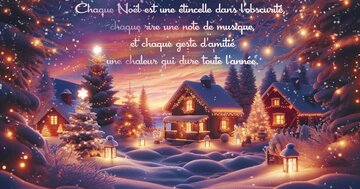 Aperçu de la carte : « Chaque Noël est une étincelle, chaque rire une note, chaque geste d'amitié une chaleur... »