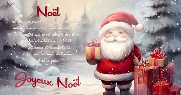 Aperçu de la carte : « Noël est un livre ouvert sur les pages de notre vie, une histoire d'amour... »