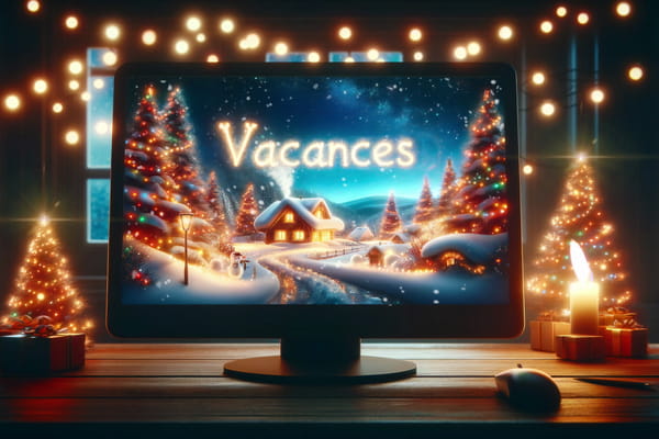 Carte Bonnes Vacances de Noël à envoyer gratuitement - JolieCarte