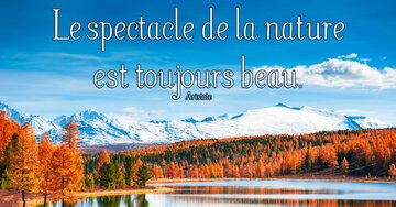 Aperçu de la carte : Les spectacle de la nature est toujours beau.