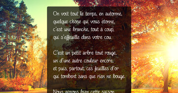 Aperçu de la carte : « On voit tout le temps, en automne, quelque chose qui vous étonne... »