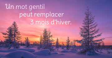 Aperçu de la carte : « Il n'est pas d'hiver sans neige... et de joie sans être partagée. »