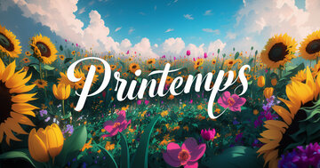 Aperçu de la carte : « Ce vent frais à ma porte, revoilà le printemps, des fleurs de toutes sortes... »