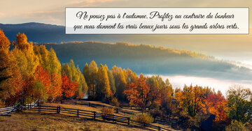Aperçu de la carte : « Ne pensez pas à l'automne. Profitez au contraire du bonheur que vous donnent les... »