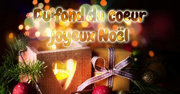 Aperçu de la carte : Du fond du coeur joyeux Noël