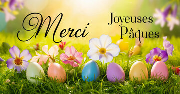 Aperçu de la carte : « Merci et vœux de Pâques... »