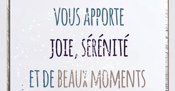 Aperçu de la carte : « Que cette année vous apporte joie, sérénité et beaux moments à partager... »