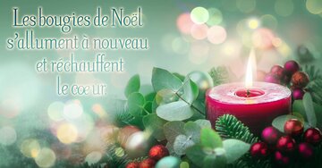 Aperçu de la carte : Les bougies de Noël s'allument à nouveau et réchauffent le cœur.