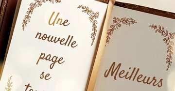 Aperçu de la carte : Une nouvelle page se tourne.
Meilleurs vœux !