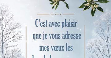 Aperçu de la carte : « C'est avec plaisir que je vous adresse mes vœux les plus chaleureux... »