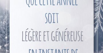 Aperçu de la carte : « Que cette année soit légère et généreuse en instants de bonheur... »