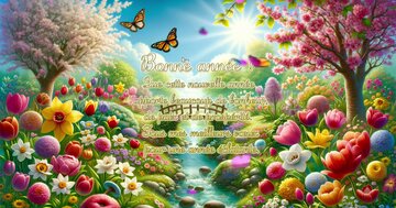 Aperçu de la carte : « Bonne année ! Que cette nouvelle année t'apporte beaucoup de bonheur, de paix... »