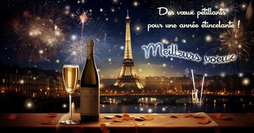 Aperçu de la carte : Meilleurs voeux Des vœux pétillants pour une année étincelante !