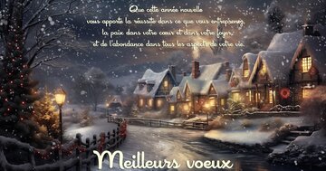 Aperçu de la carte : « Que cette année nouvelle vous apporte la réussite, la paix et de l'abondance... »