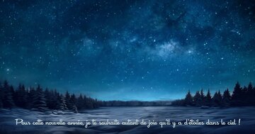 Aperçu de la carte : « Je te souhaite autant de joie que d'étoiles dans le ciel... »