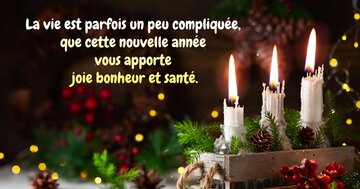 Aperçu de la carte : « La vie est parfois un peu compliquée, que cette nouvelle année vous apporte... »