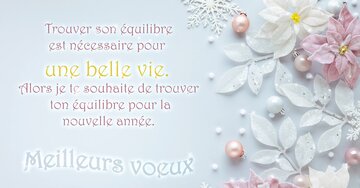 Aperçu de la carte : « Trouver son équilibre pour une belle vie et la nouvelle année... »