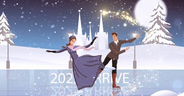 Aperçu de la carte : « 2025 arrive, nous vous souhaitons la santé, des sourires, des étoiles dans les yeux... »