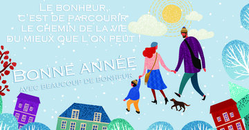 Aperçu de la carte : « Le bonheur, c'est de parcourir le chemin de la vie... »