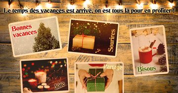 Aperçu de la carte : Le temps des vacances est arrivé, on est tous là pour en profiter !