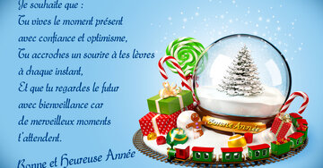 Aperçu de la carte : « Je souhaite que tu vives le moment présent avec confiance et optimisme... »