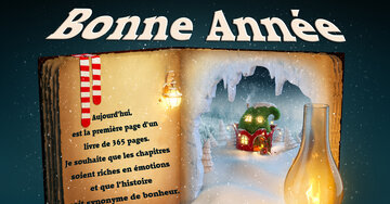 Aperçu de la carte : « Aujourd'hui est la première page d'un livre de 365 pages, que l'histoire soit bonheur... »