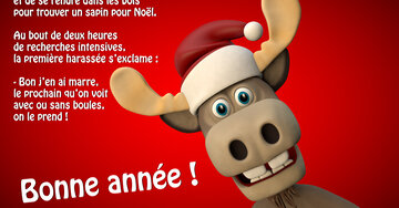 Aperçu de la carte : « Deux blondes cherchent un sapin, la chute est surprenante... »