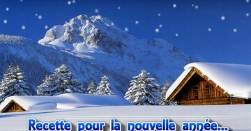 Aperçu de la carte : « Recette pour la nouvelle année : 12 mois, patience, courage, confiance, rires et bonne humeur... »