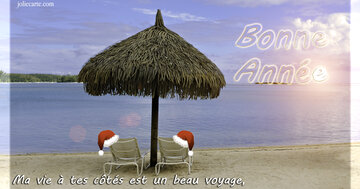 Aperçu de la carte : « Ma vie à tes côtés est un beau voyage, à l'abordage d'une nouvelle année... »