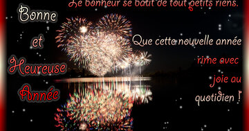 Aperçu de la carte : « Le bonheur se bâtit de tout petits riens. Que cette nouvelle année... »