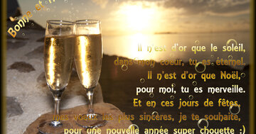 Aperçu de la carte : « Il n'est d'or que le soleil, dans mon coeur, tu es éternel... »