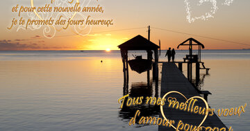 Aperçu de la carte : « L'amour se partage à deux... je te promets des jours heureux... »