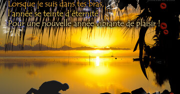 Aperçu de la carte : « Lorsque je suis dans tes bras, l'année se teinte d'éternité... »