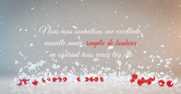 Aperçu de la carte : « Nous vous souhaitons une excellente nouvelle année remplie de bonheur... »