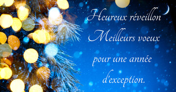 Aperçu de la carte : Heureux réveillon
Meilleurs voeux
pour une année 
d'exception.