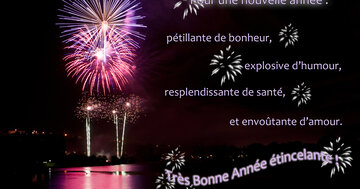 Aperçu de la carte : « Pour une nouvelle année : pétillante de bonheur, explosive d'humour... »