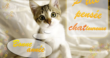 Aperçu de la carte : Bonne année. P'tite pensée chaleureuse.