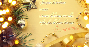 Aperçu de la carte : « 2 fois plus d'argent, 0 souci, 1 belle année... »