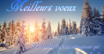 Aperçu de la carte : « Meilleurs vœux. Le bonheur est une récompense qui vient à ceux... »
