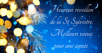 Aperçu de la carte : « Heureux réveillon de la St Sylvestre. Meilleurs vœux pour une année... »