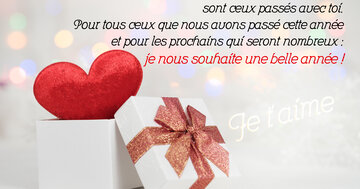 Aperçu de la carte : « Mes plus beaux moments sont avec toi... Je nous souhaite une belle année ! »...