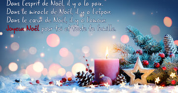 Aperçu de la carte : « Dans l'esprit de Noël, il y a la paix, l'espoir et l'amour... »