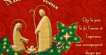 Aperçu de la carte : « Que la paix, la foi, l'amour et l'espérance vous accompagnent chaque jour... »