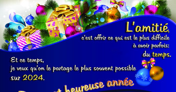 Aperçu de la carte : « L'amitié, c'est offrir ce qui est le plus difficile à avoir : du temps... »