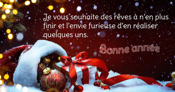 Aperçu de la carte : « Je vous souhaite des rêves à n'en plus finir... »