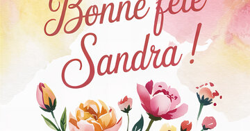 Aperçu de la carte : Bonne fête Sandra !