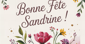 Aperçu de la carte : Bonne Fête Sandrine !
