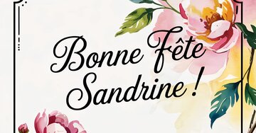 Aperçu de la carte : Bonne Fête Sandrine !