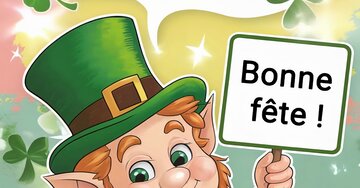 Aperçu de la carte : « Bonne Saint Patrick ! Le bonheur est dans le trèfle... »