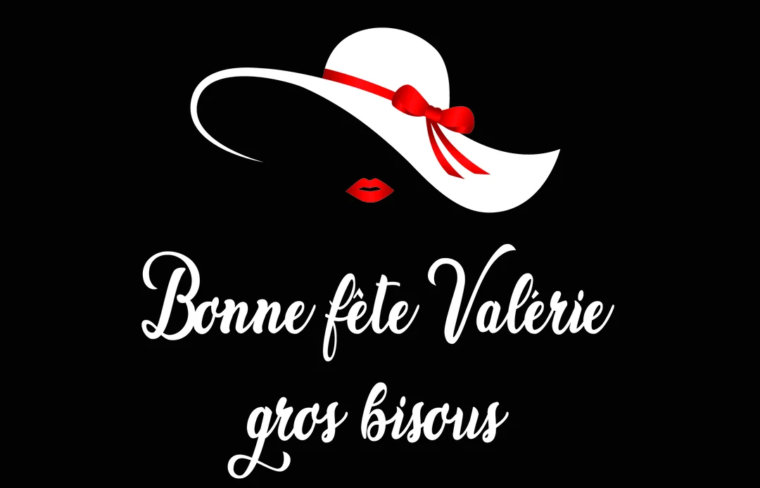 Sur fond noir, une silhouette féminine stylisée porte un grand chapeau blanc orné d'un ruban rouge, assorti à ses lèvres vermeilles.